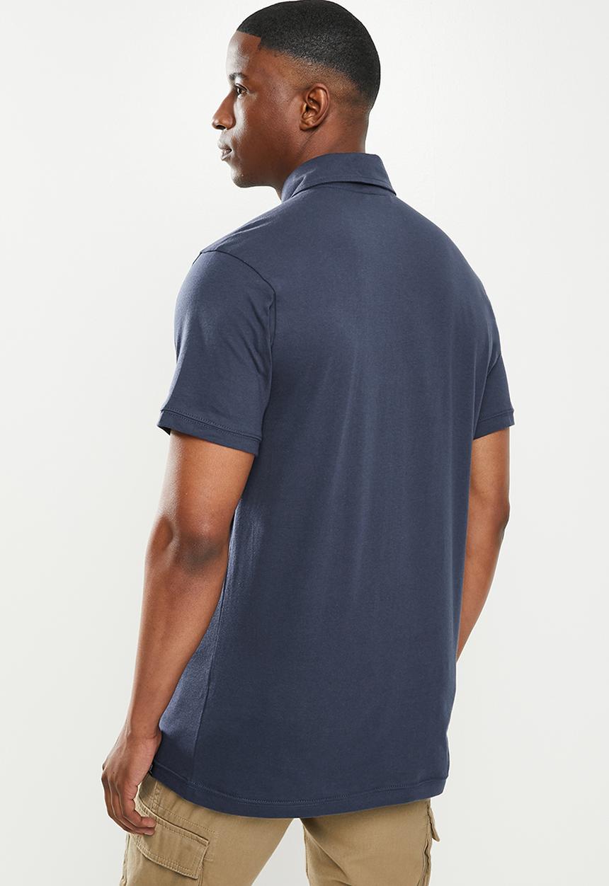 Salomon - Custom short sleeve polo m - navy