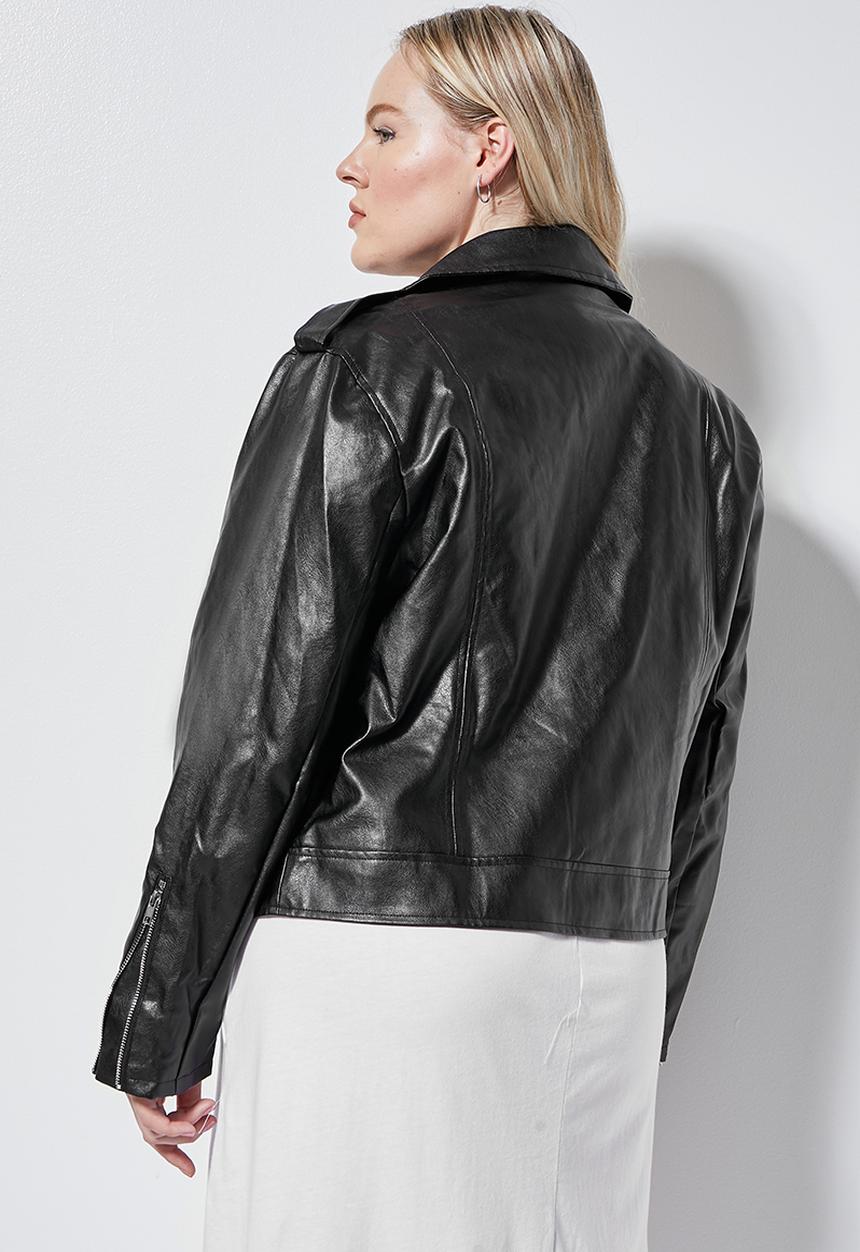 Superbalist - Pu biker jacket- black