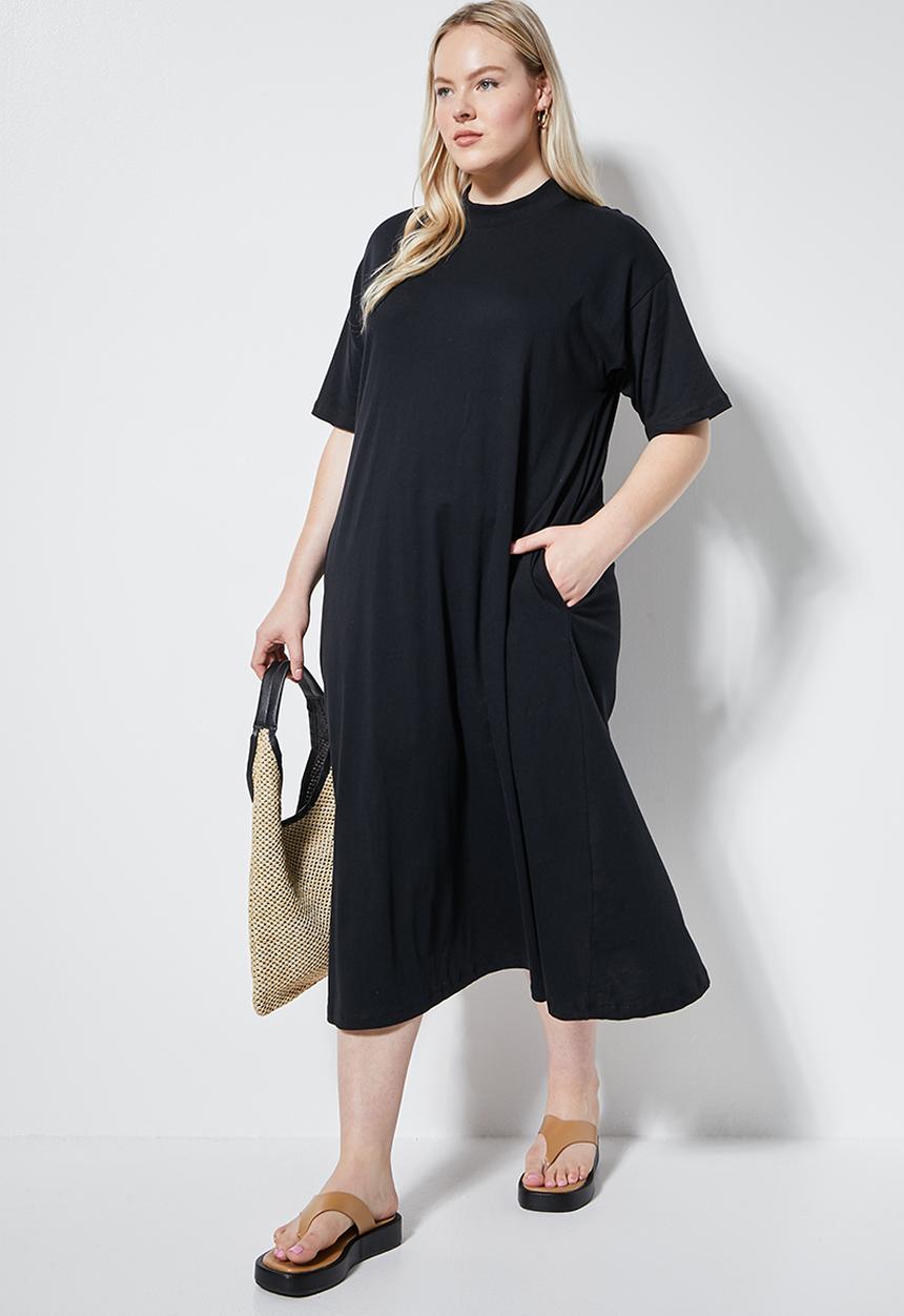Superbalist - Trapeze T-shirt dress - black