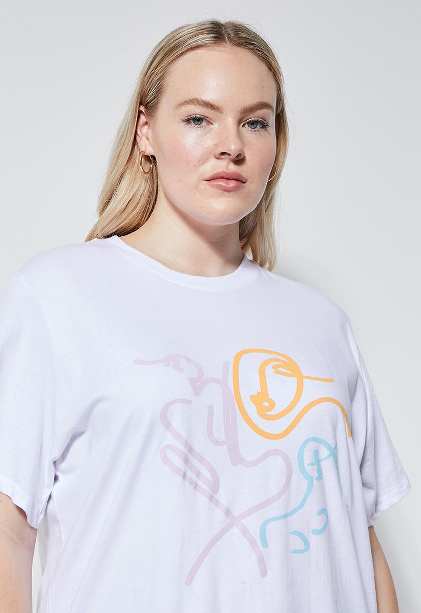 Superbalist - Feminine colour tee - white