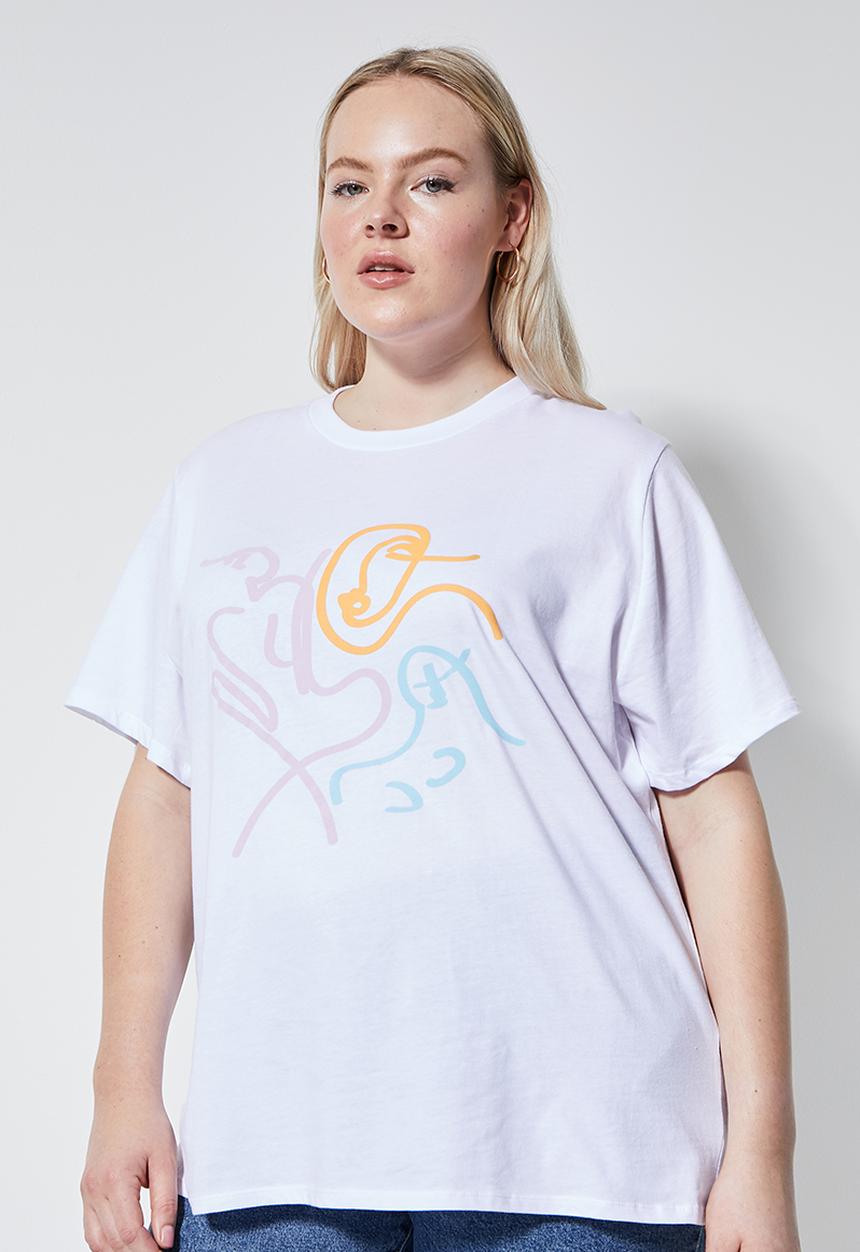 Superbalist - Feminine colour tee - white