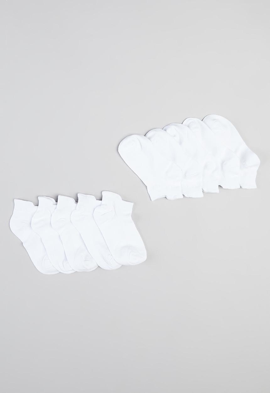 Pop Candy - 5 pack plain socks - white