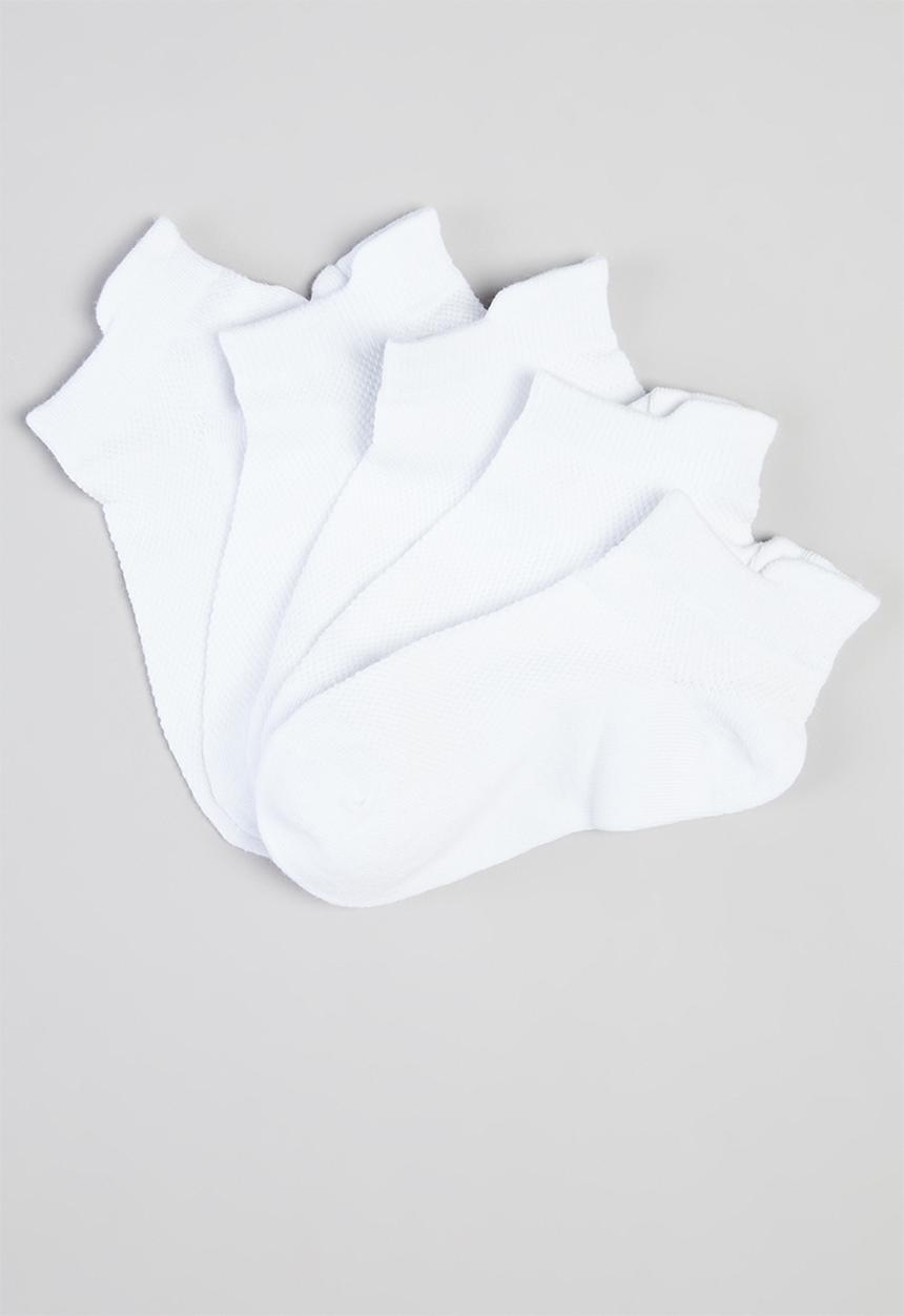 Pop Candy - 5 pack plain socks - white
