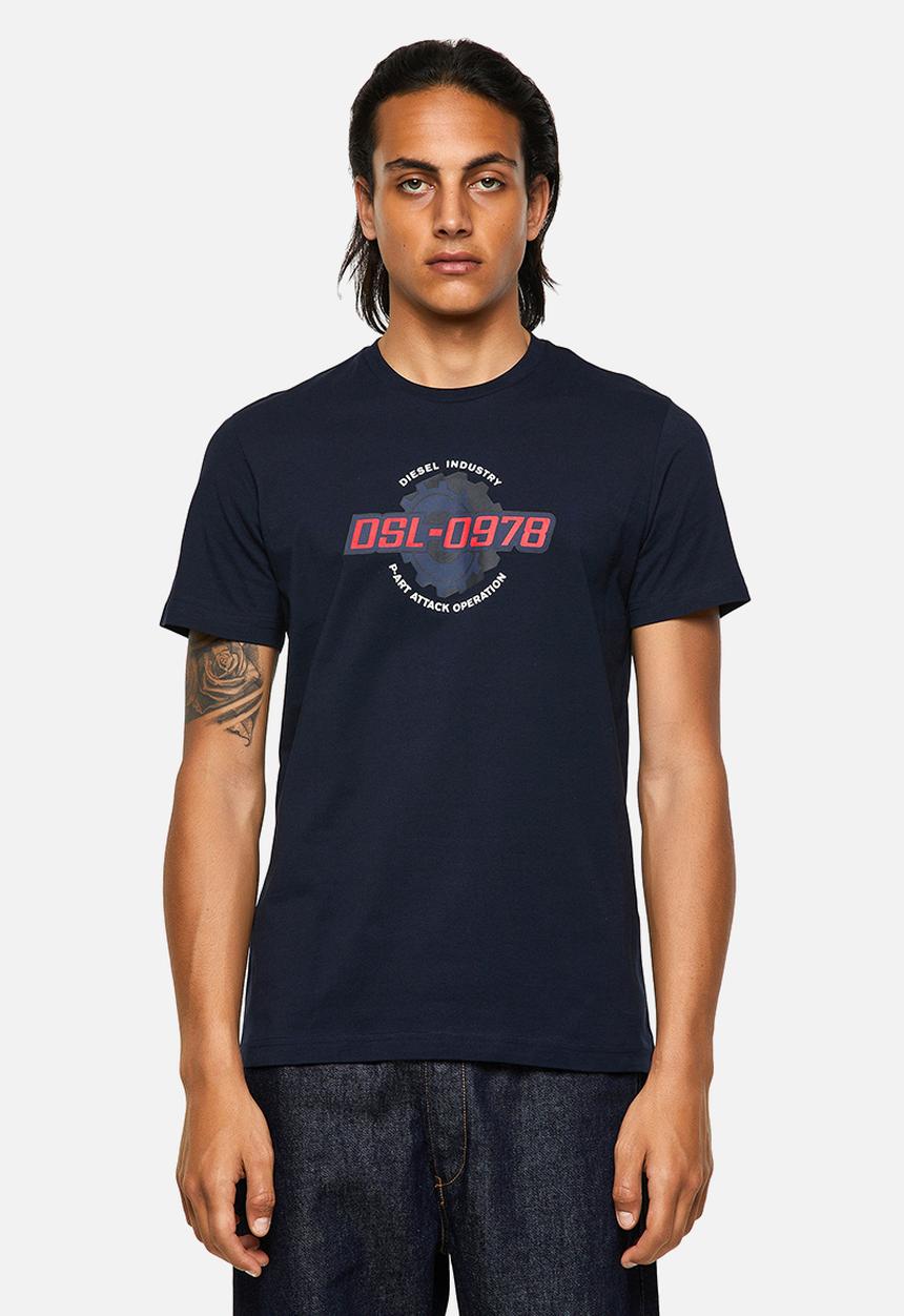Diesel  - T-diegos-k21 graphic tee - navy