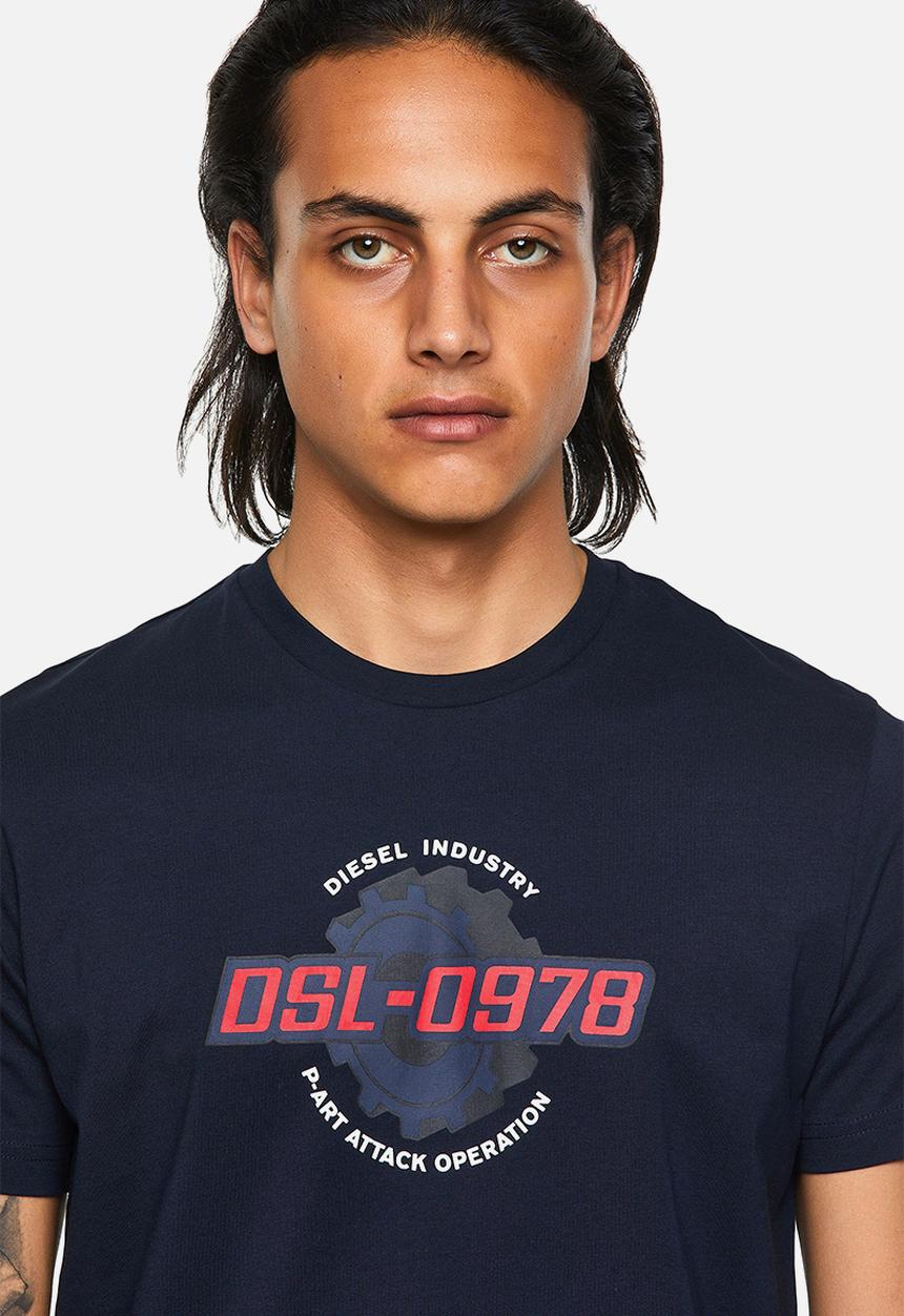Diesel  - T-diegos-k21 graphic tee - navy