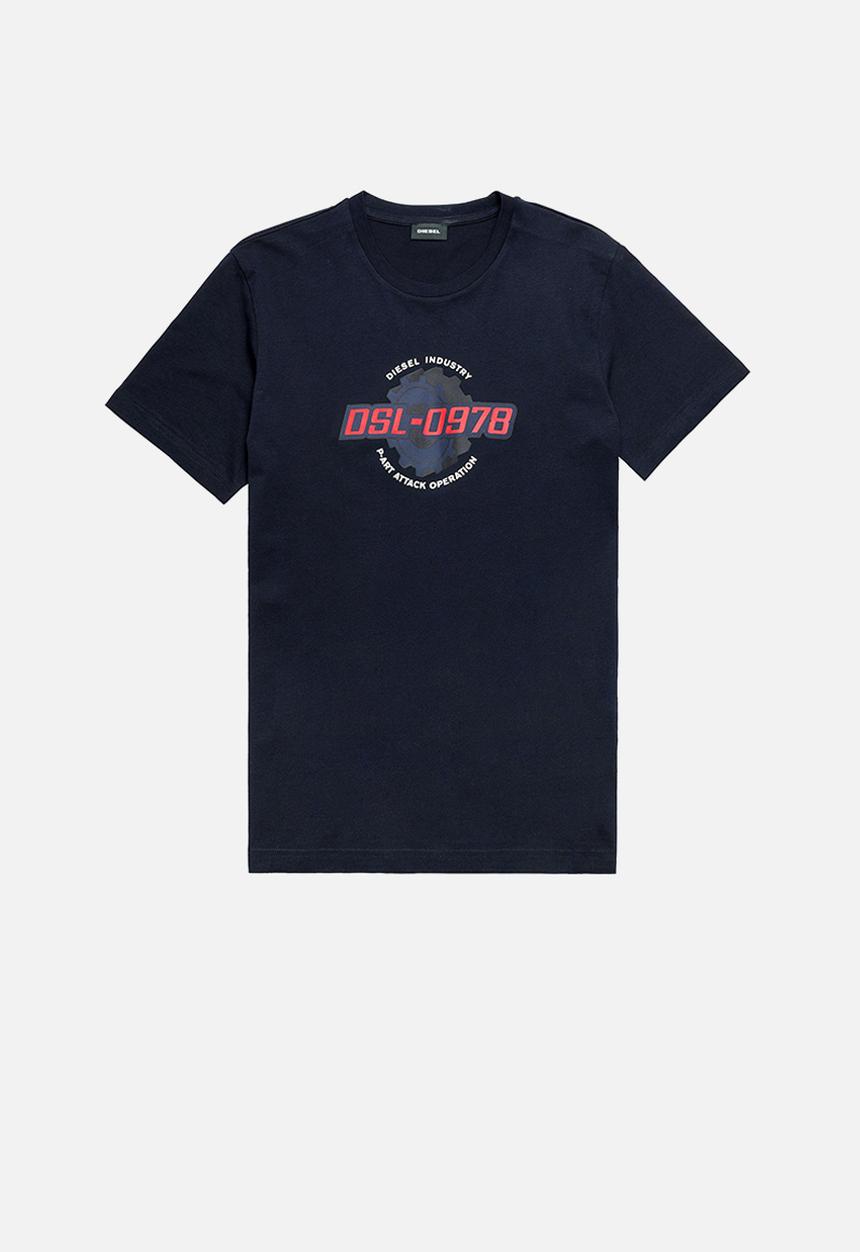 Diesel  - T-diegos-k21 graphic tee - navy