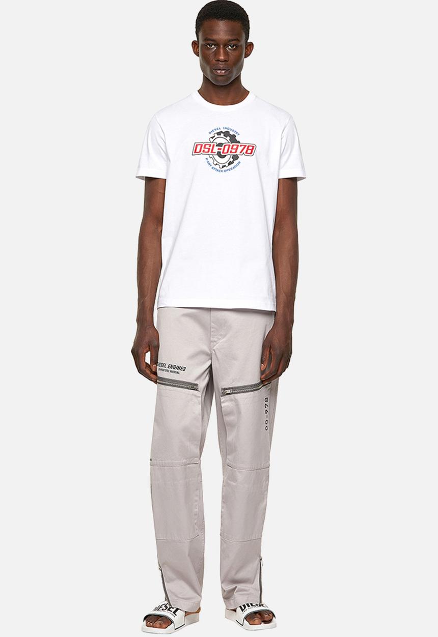 Diesel  - T-diegos-k21 graphic tee - white