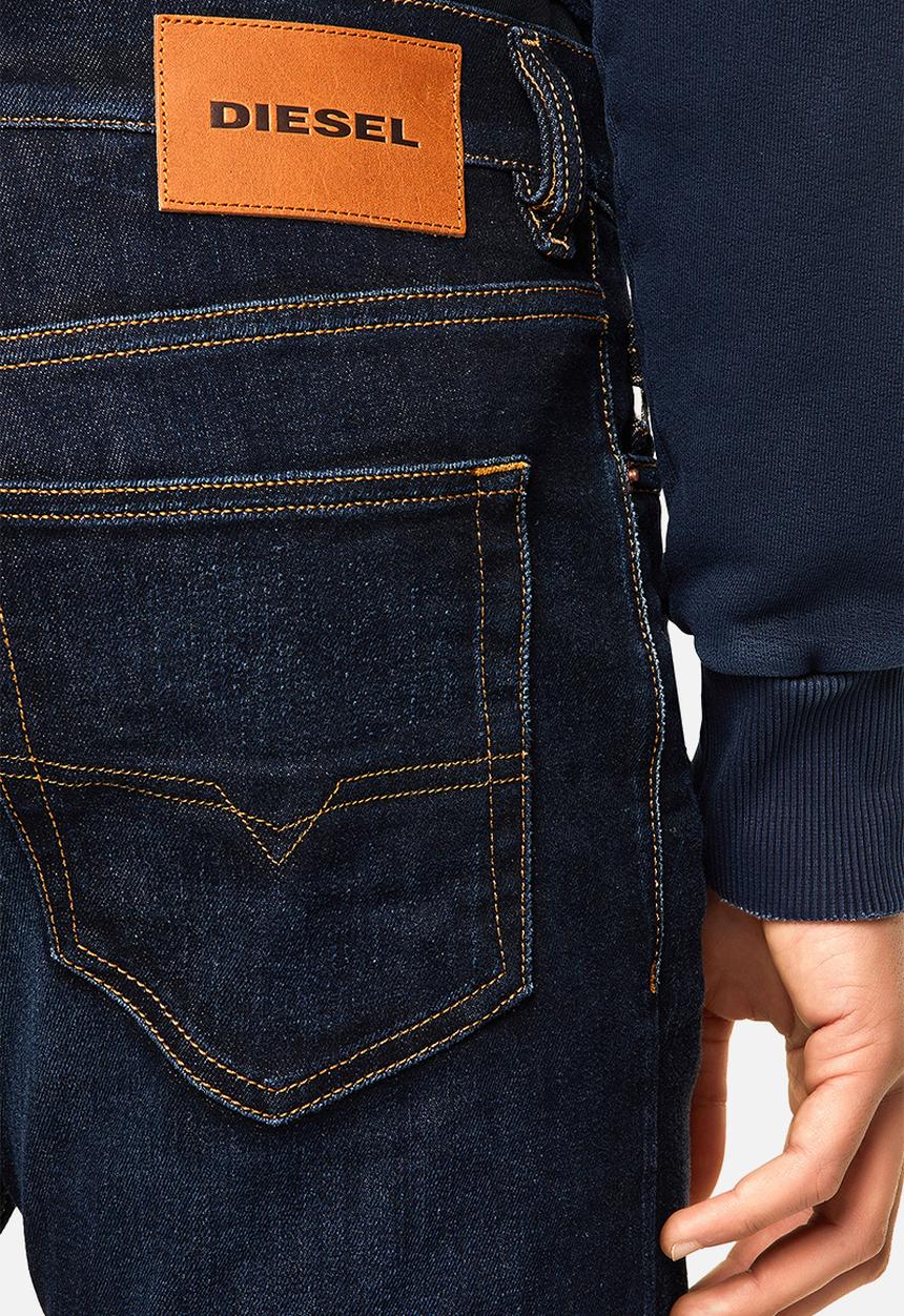 Diesel  - D-luster slim fit longer length jeans - dark blue