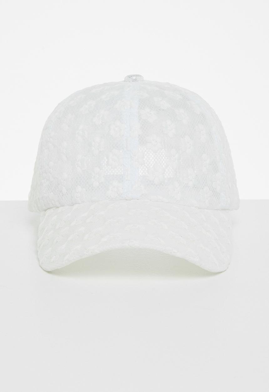 Superbalist - Floral embroidered cap - white