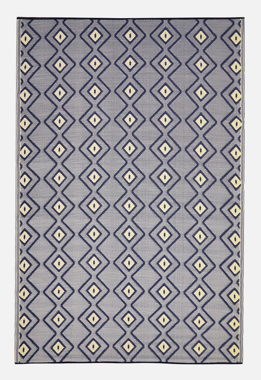 Fab Habitat - Rabat outdoor rug - cream & blue