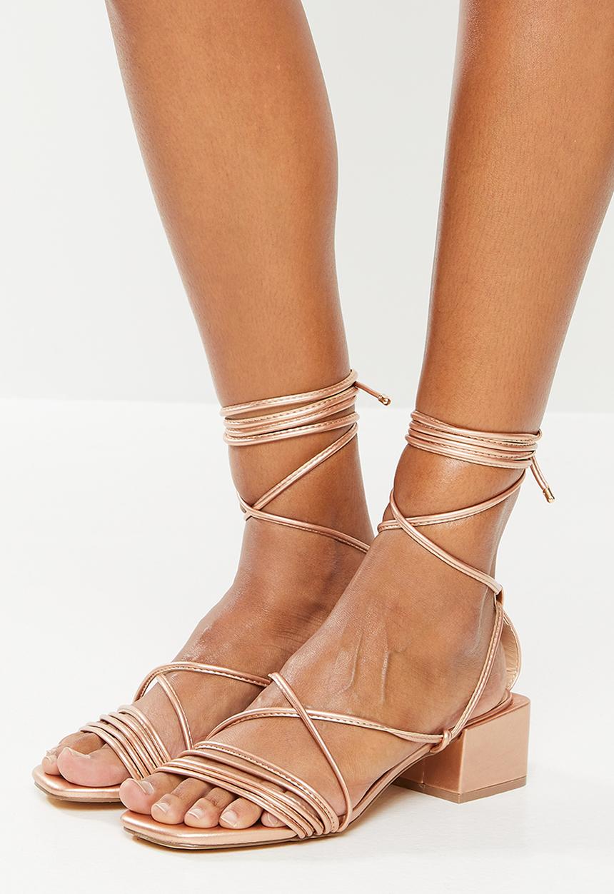 Madison® - Carla strappy block heel - rose gold