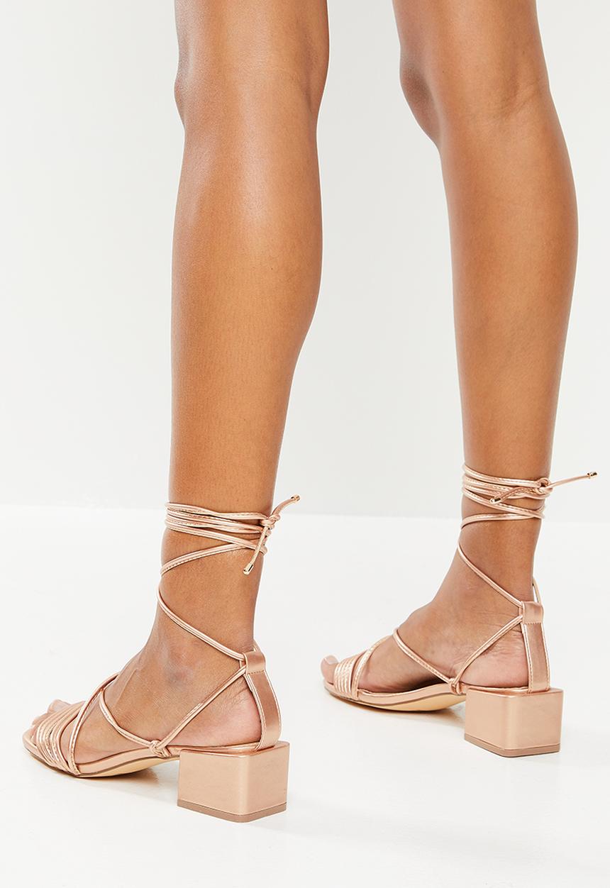 Madison® - Carla strappy block heel - rose gold