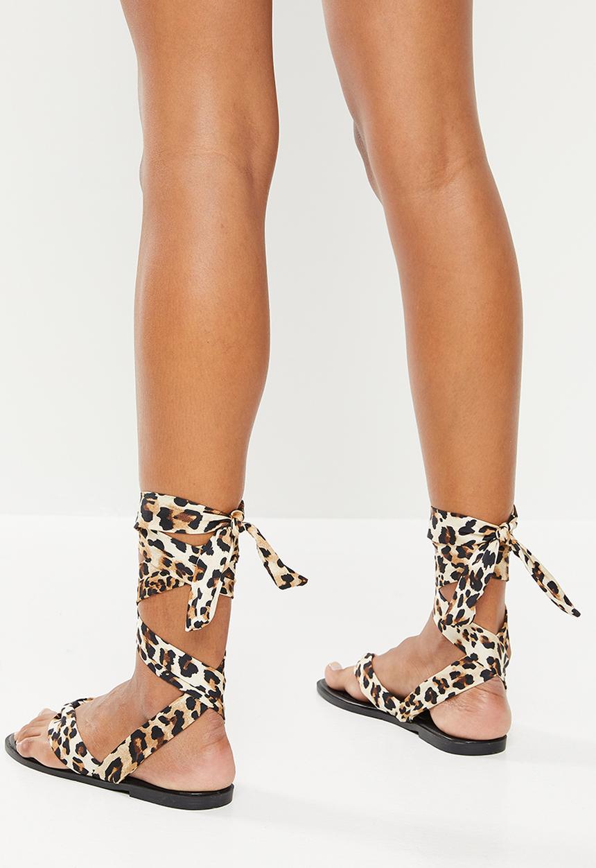 Footwork - Trinn ankle tie sandal - leopard