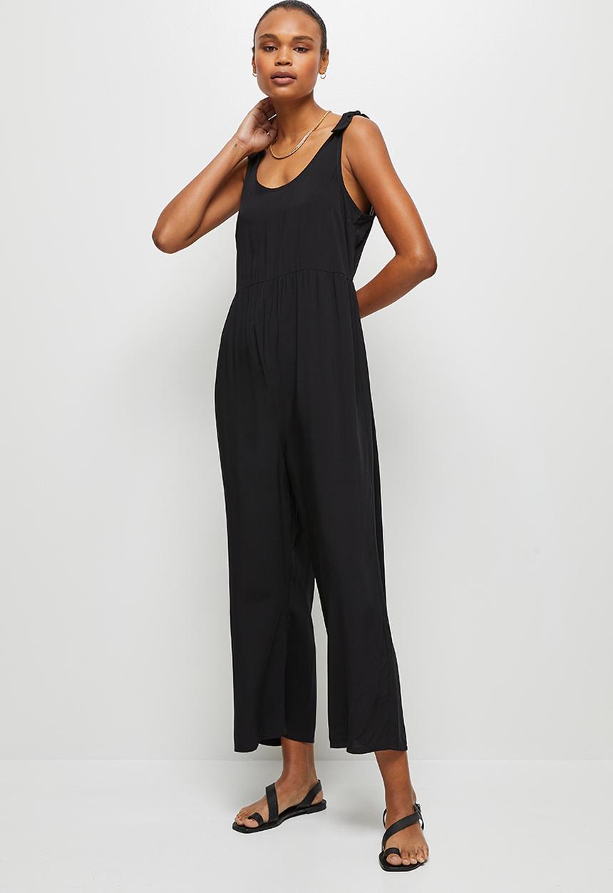 edit - Bow detail jumpsuit - black
