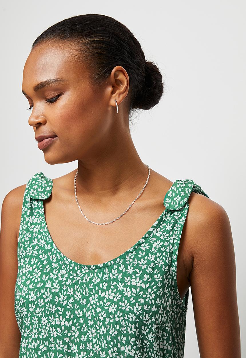 edit - Bow detail jumpsuit - green ditsy floral