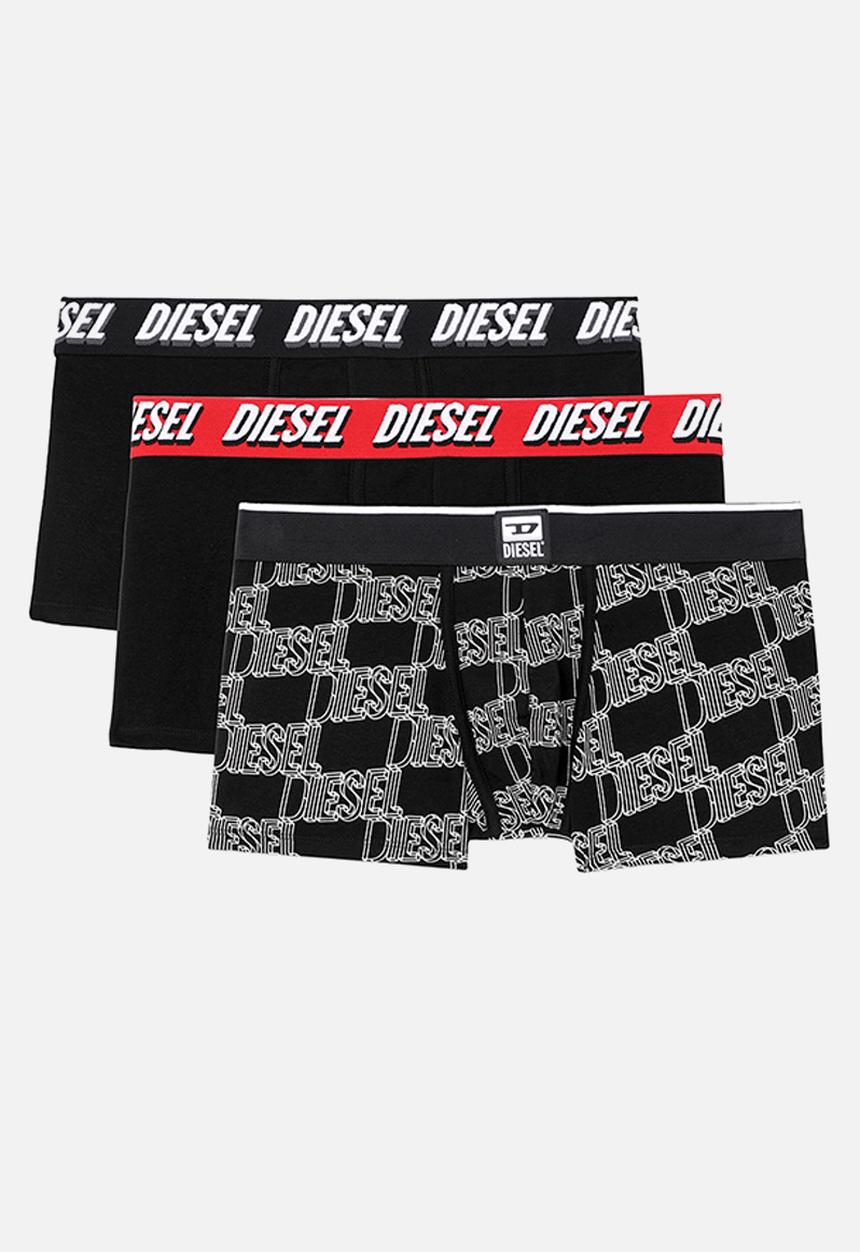 Diesel  - Umbx-damien three pack boxer briefs - black