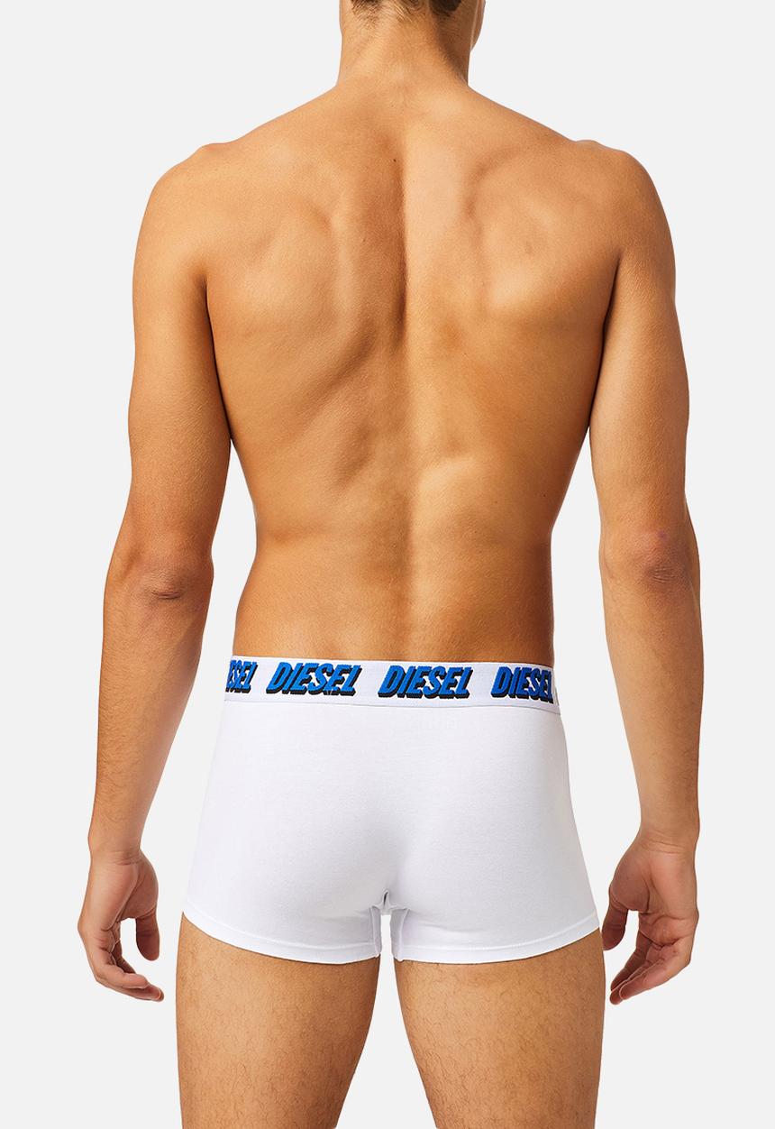 Diesel  - Umbx-damien three pack boxer briefs - white & blue 