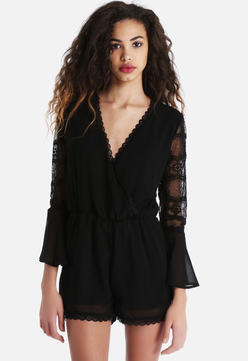 The Lot - Bell Tower Lace Playsuit 