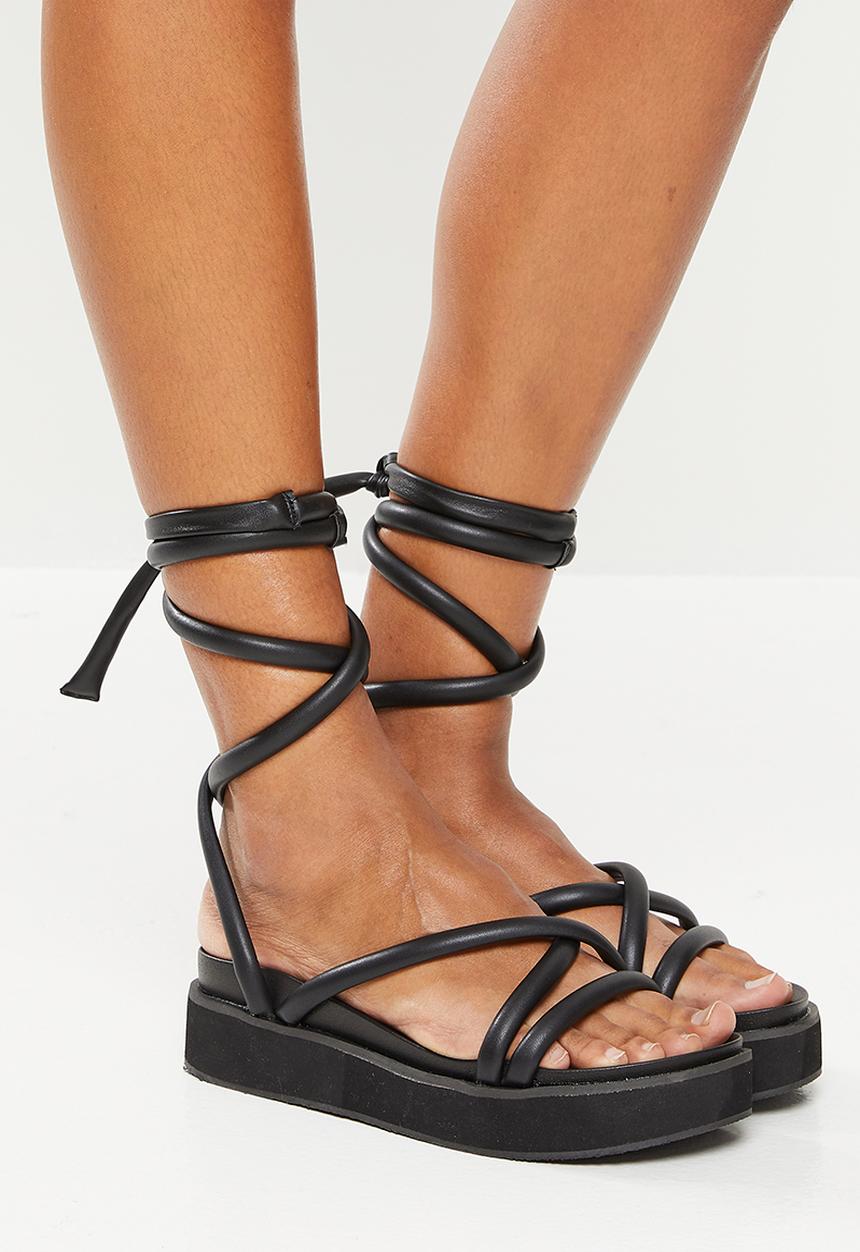 Public Desire - Jolly strappy flatform sandal - black