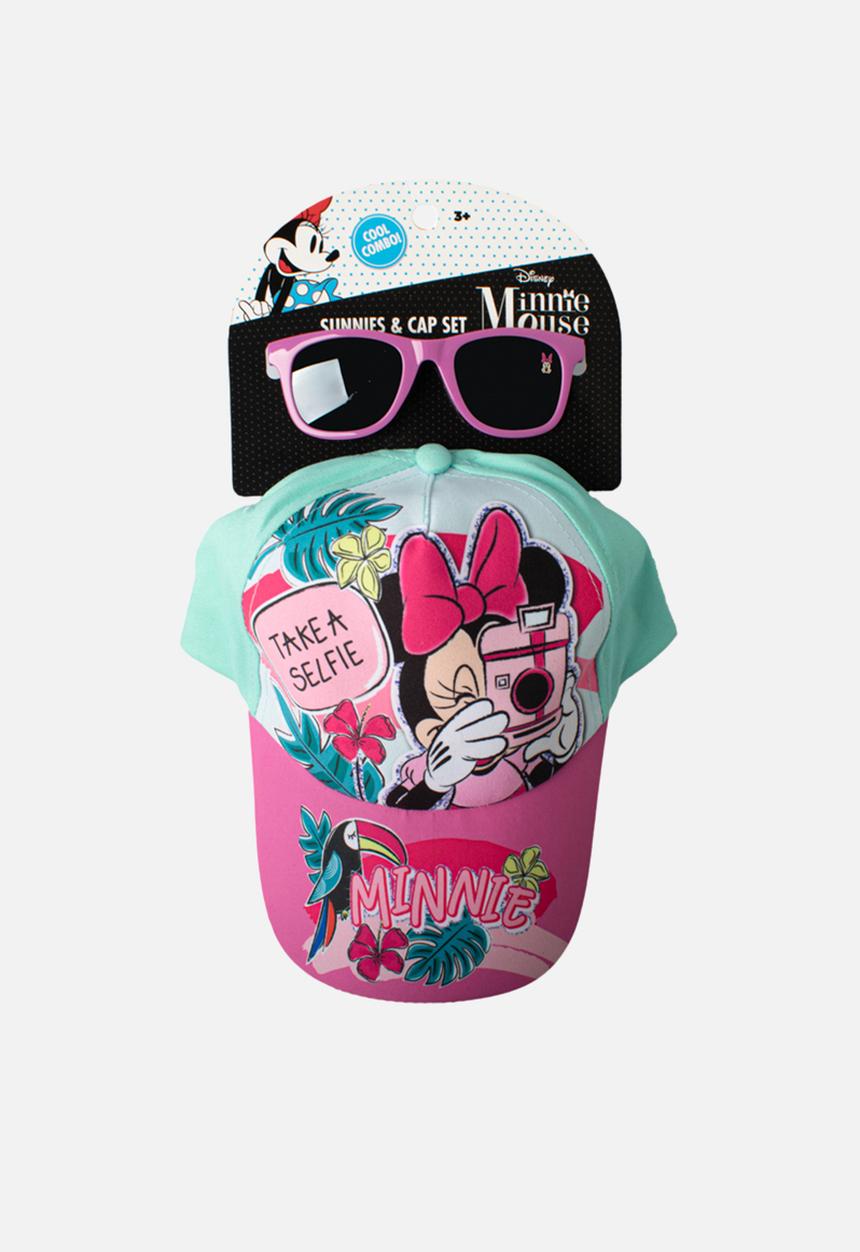 Character Group - Minnie Mouse peak cap and sunny set - pink & mint green 