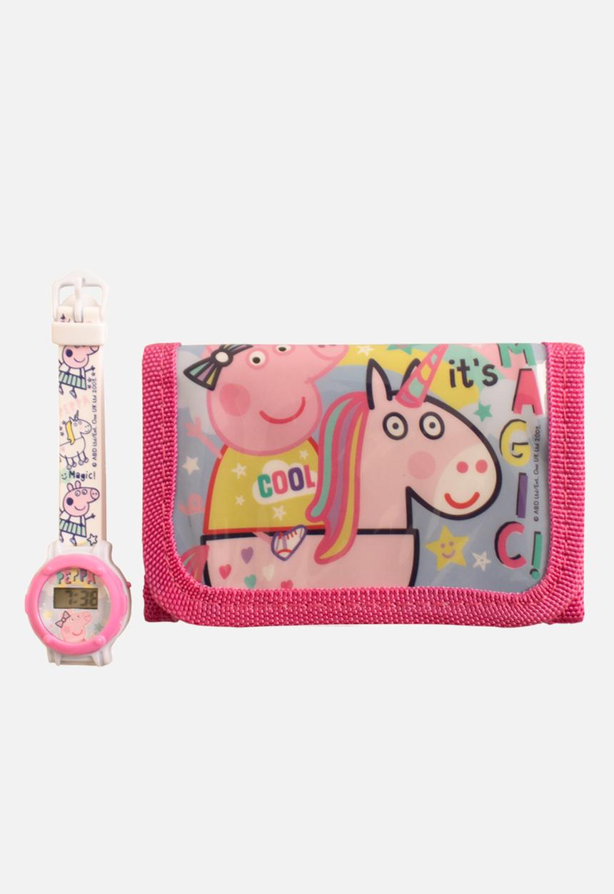 Character Group - Peppa pig watch and wallet gift set - pink
