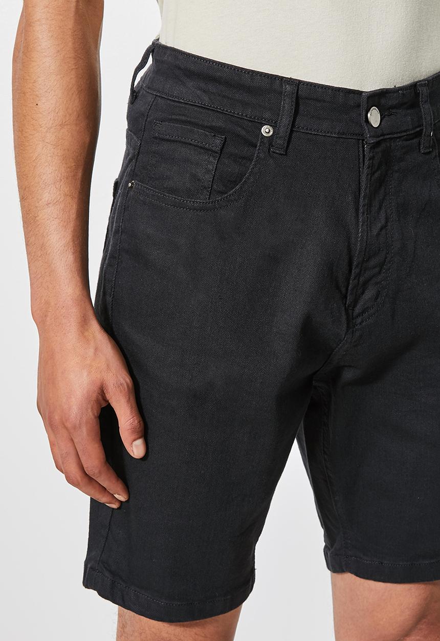 Superbalist - Boston slim denim short - black