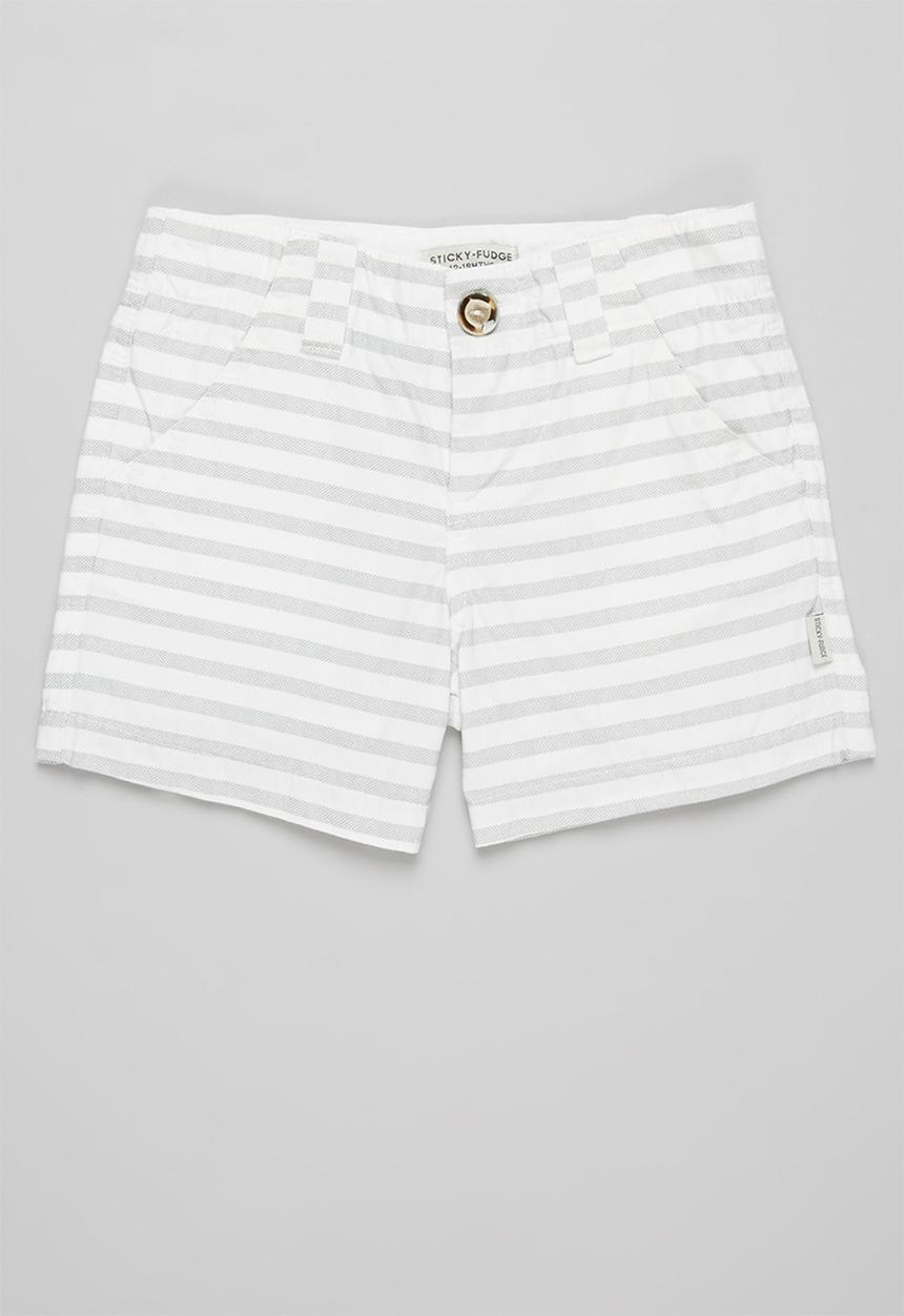 Sticky Fudge - Girls 2 pack short - grey & white 