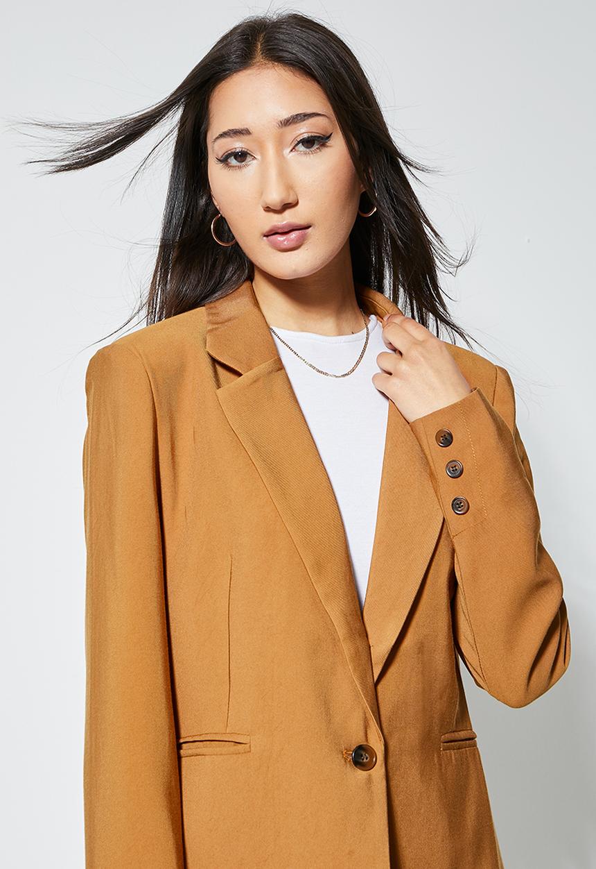 Superbalist - Longer length blazer - tobacco