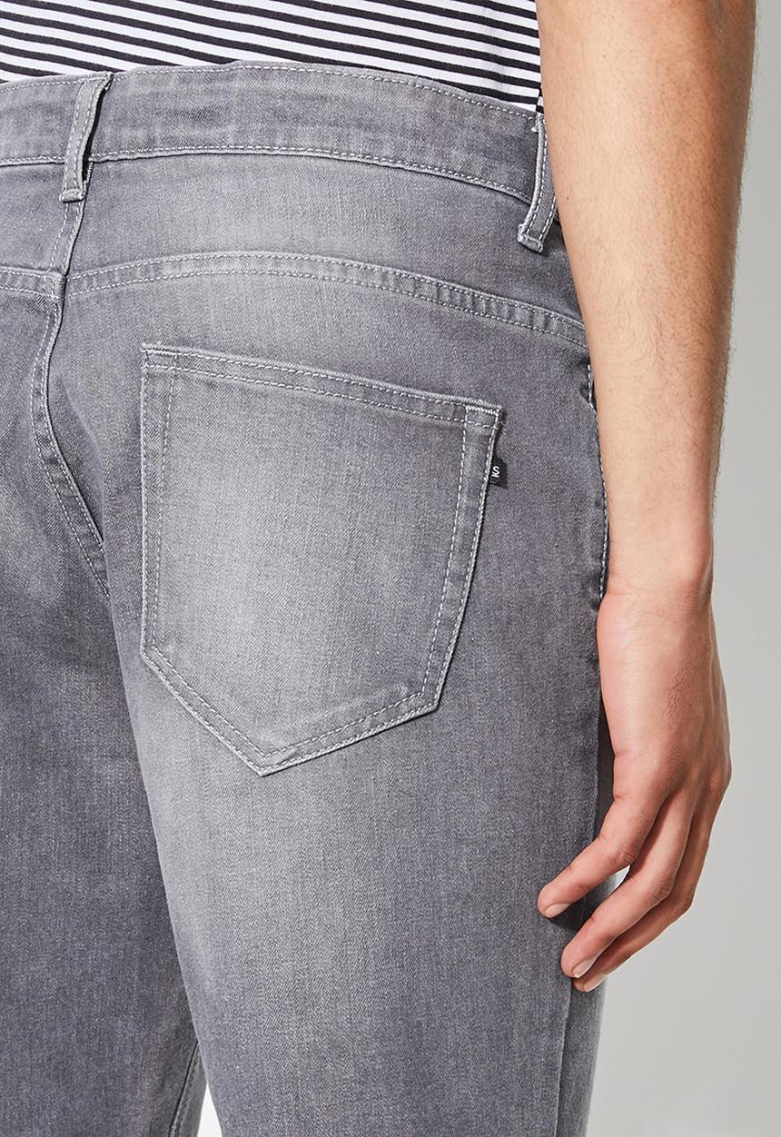 Superbalist - Boston slim denim short - grey