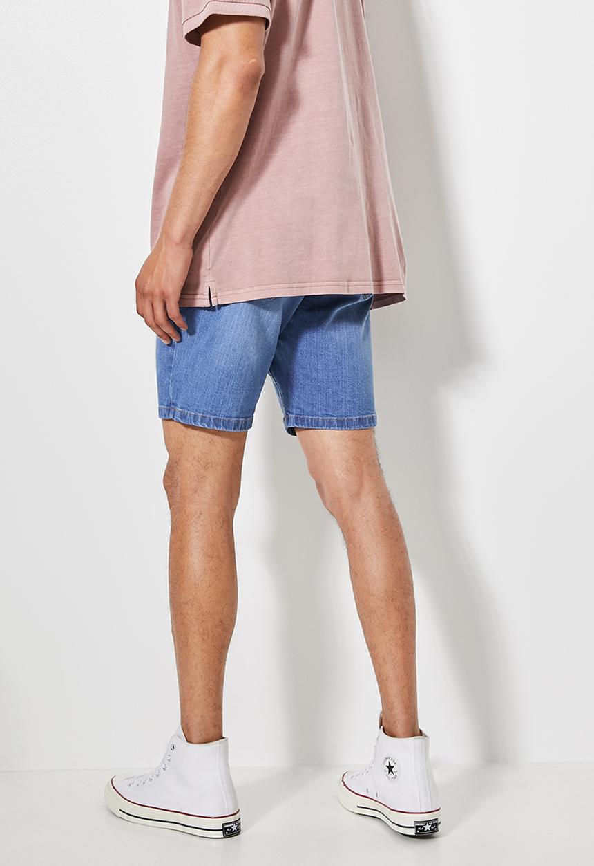 Superbalist - Boston slim denim short - blue