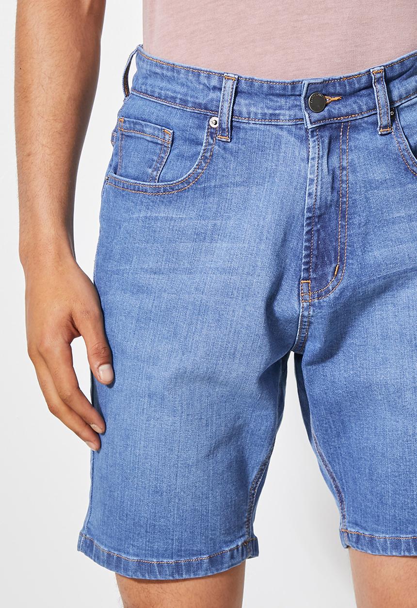 Superbalist - Boston slim denim short - blue