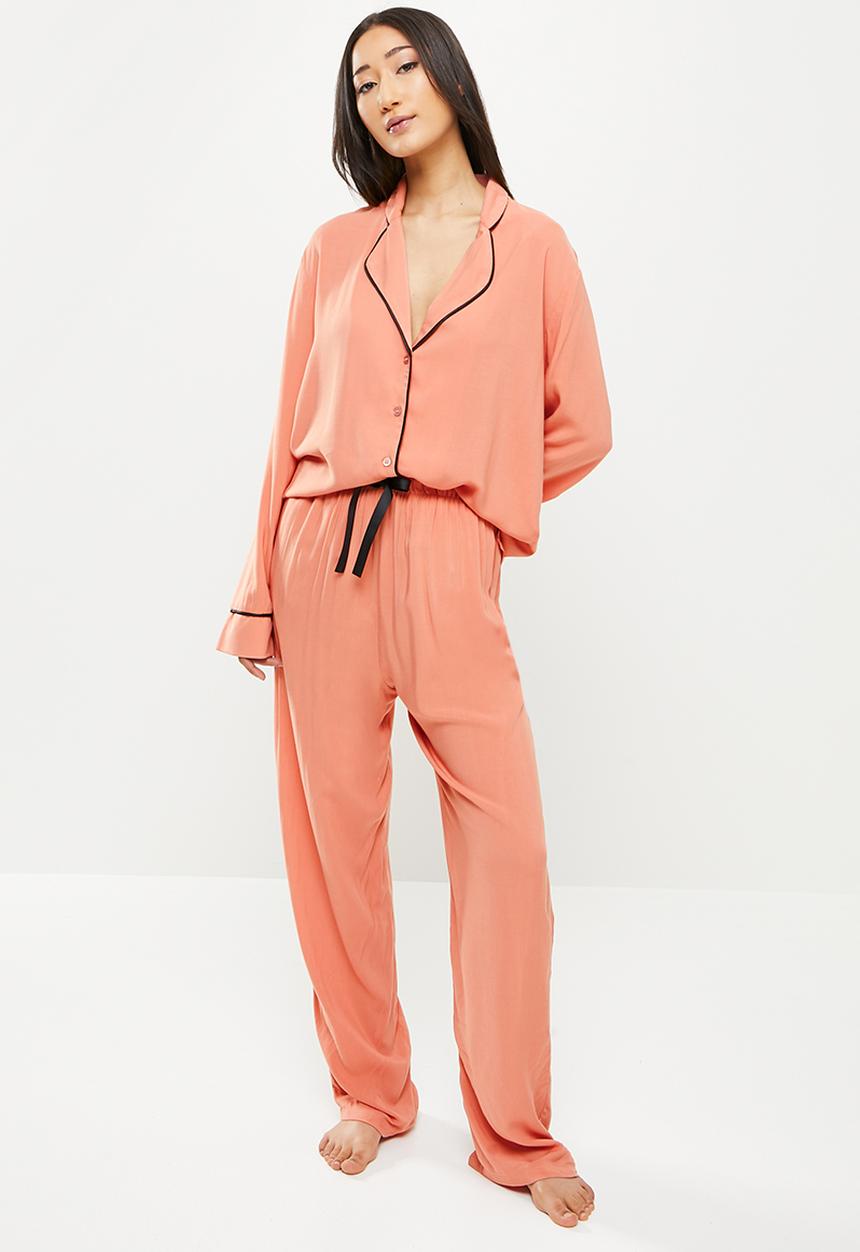Superbalist - Sleep shirt & pants - terracotta