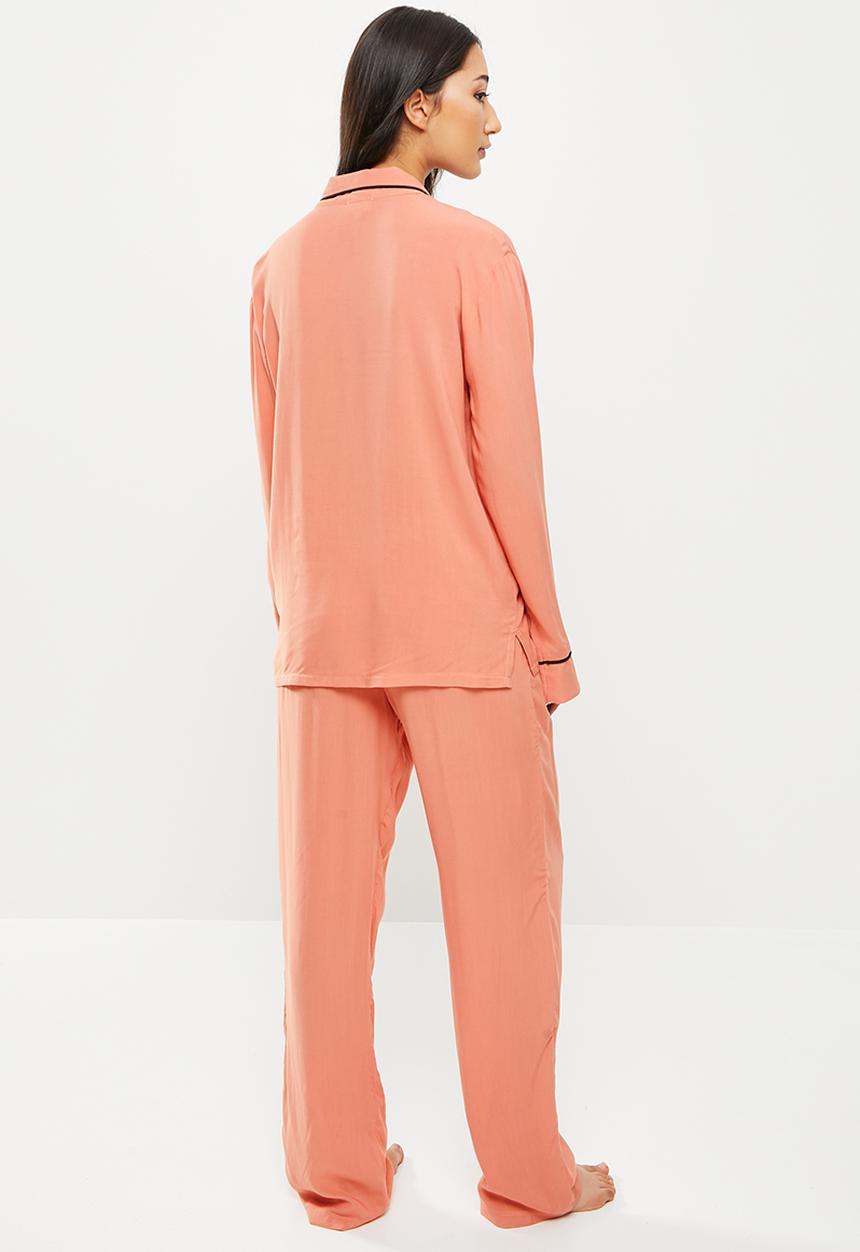 Superbalist - Sleep shirt & pants - terracotta
