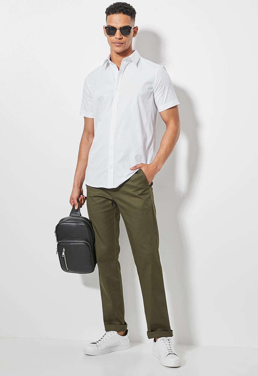 Superbalist - Slim fit short sleeve shirt - white