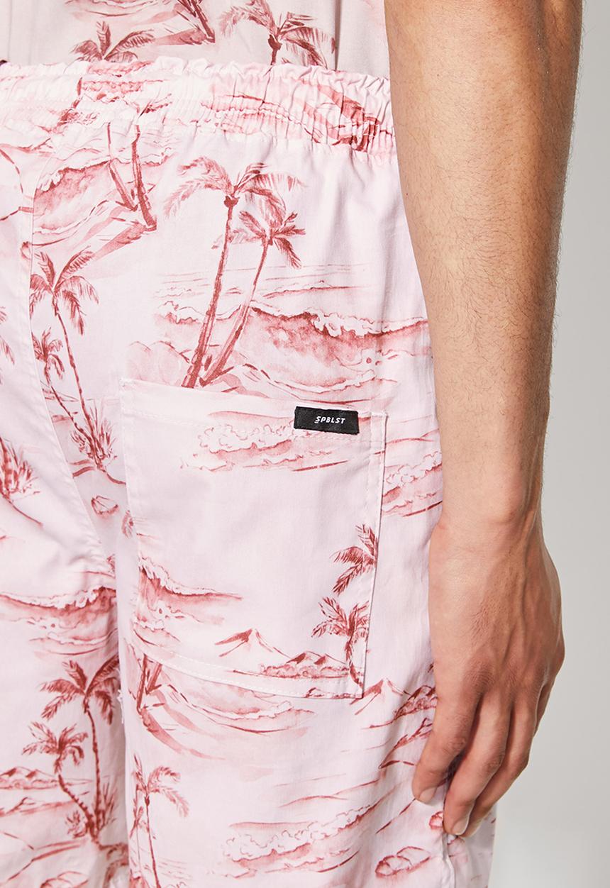 Superbalist - Deco pattern elasticated short - pink