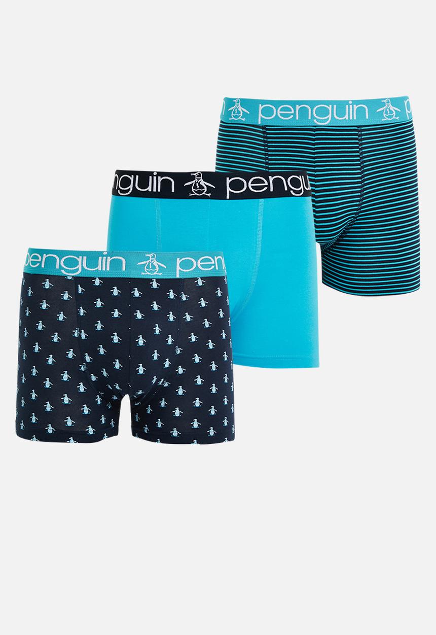 Original Penguin - 3 Pack mens penguin underwear stripe pete - teal &  navy