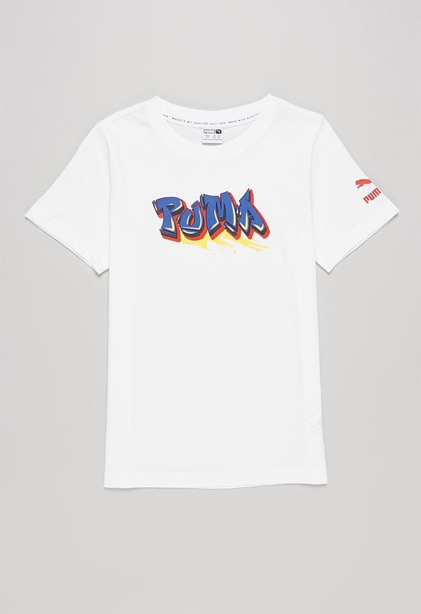 PUMA - Street art graphic tee - white