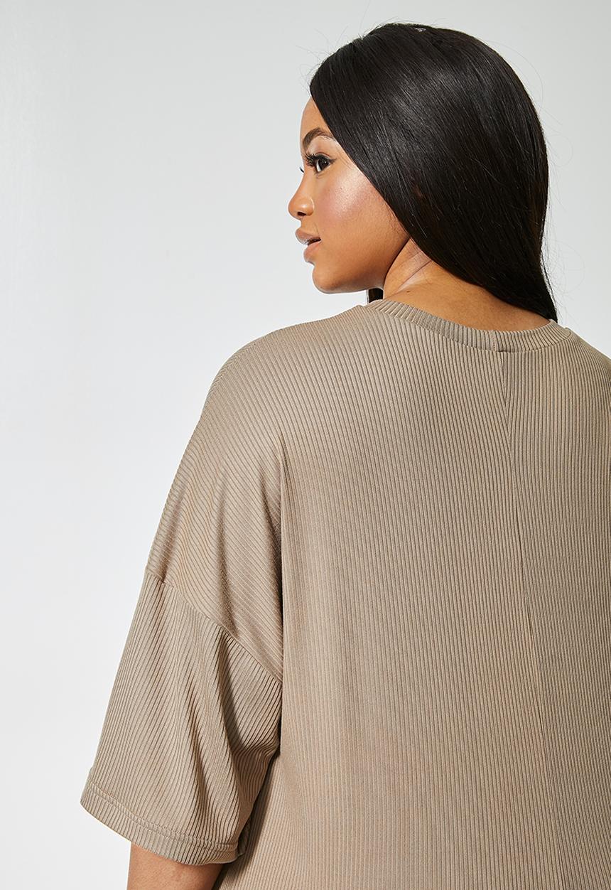 Superbalist - Rib boxy tee - khaki