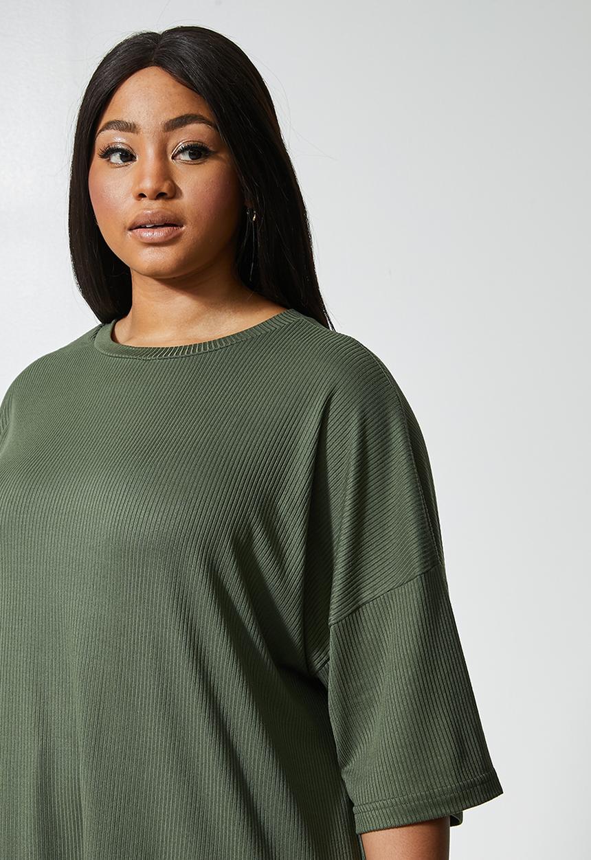 Superbalist - Rib boxy tee - mocha