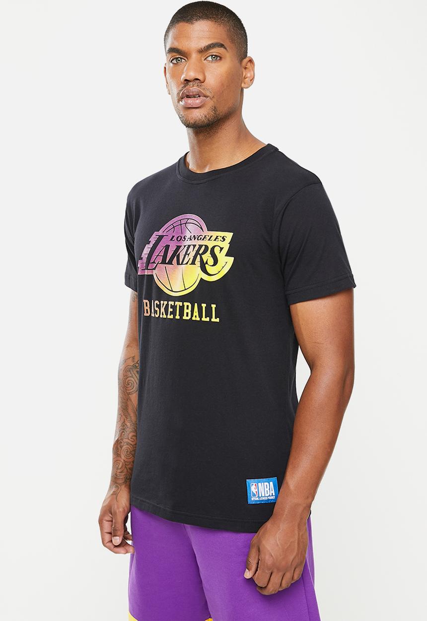 NBA - Nba ombre print t-shirt: lakers - black