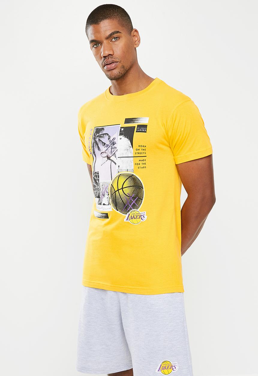 NBA - Nba fashion forward t-shirt: lakers hoop - yellow