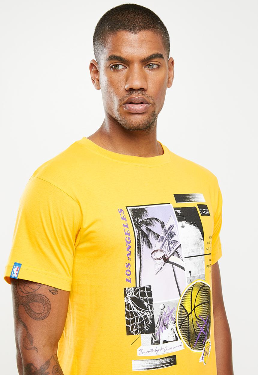 NBA - Nba fashion forward t-shirt: lakers hoop - yellow