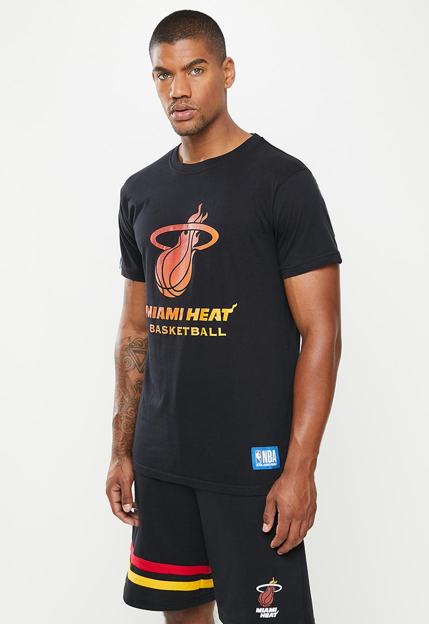 NBA - Nba ombre print t-shirt: heat - black