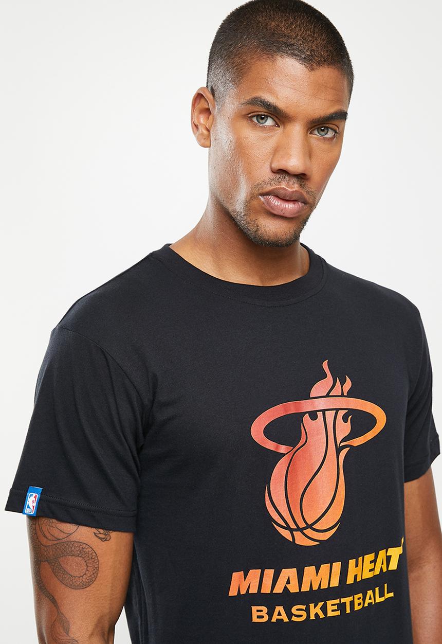 NBA - Nba ombre print t-shirt: heat - black