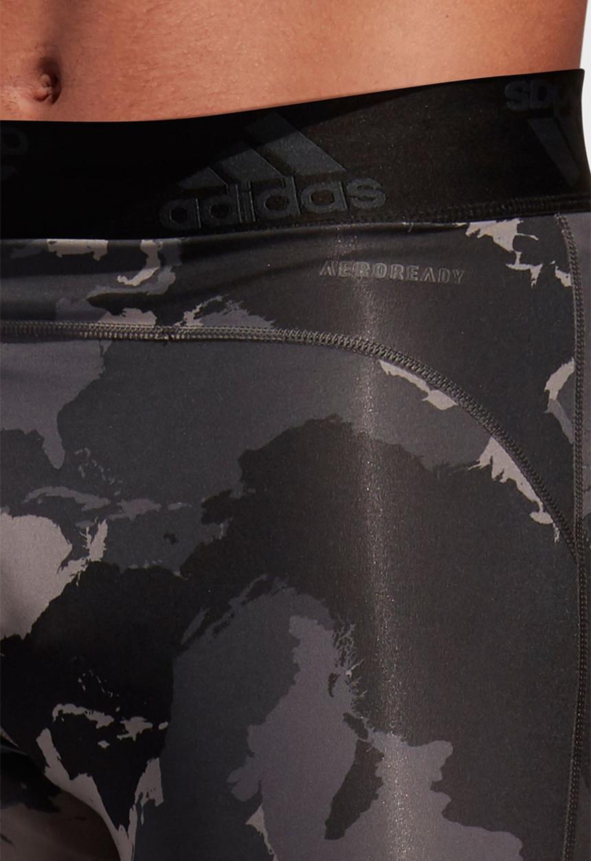 adidas Originals - 3/4 Alphaskin Camo Tights - grey & black 