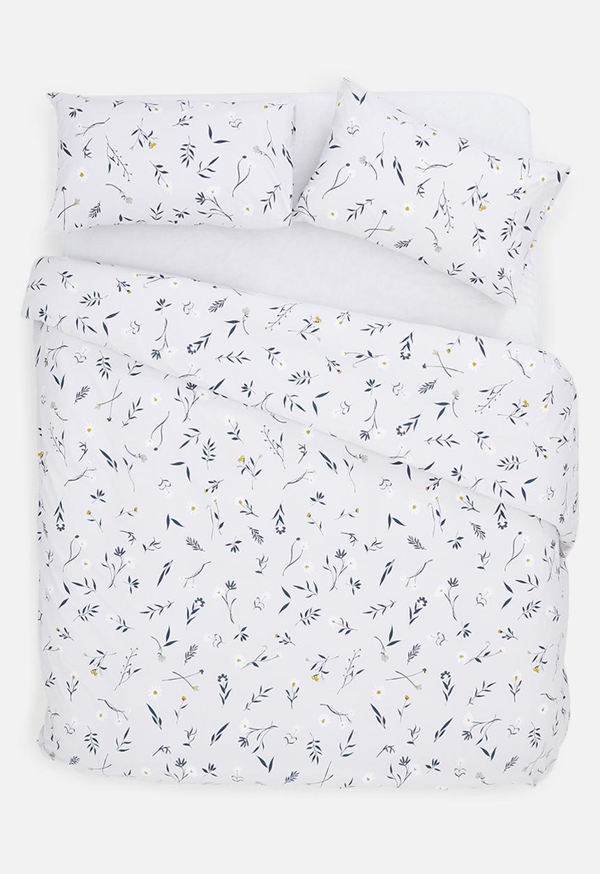 Sixth Floor - Delicate floral cotton printed duvet set – multi