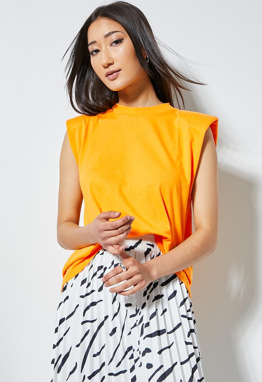 Superbalist - Shoulder pad tee - radiant yellow