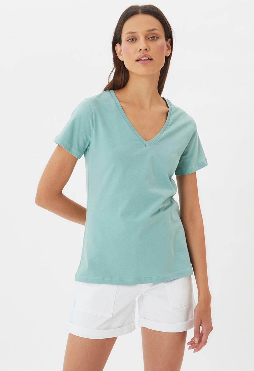 Trendyol - Gri-wo T-shirt - grey & mint