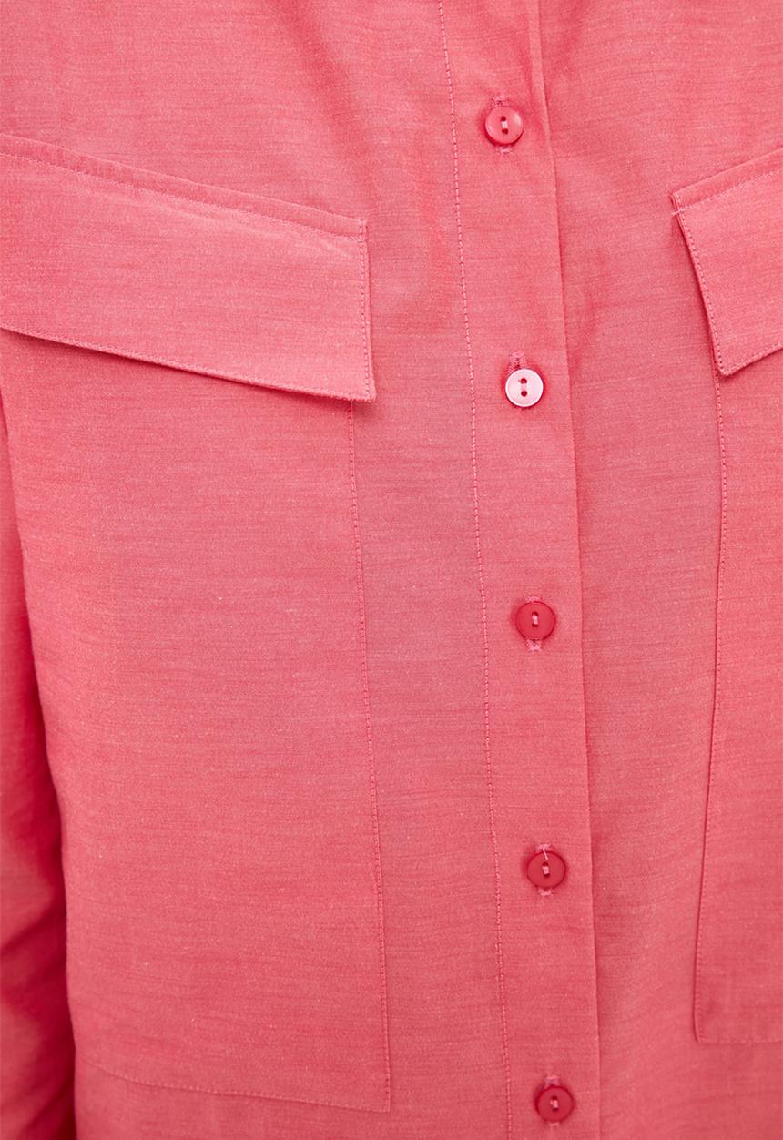 Trendyol - Collar tunic shirt - pink