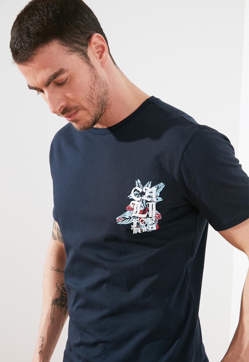 Trendyol - Vinny printed short sleeve tee - navy
